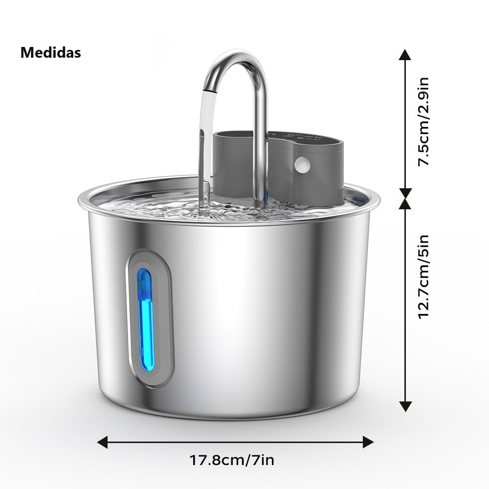 Stainless steel automatic cat water fountain