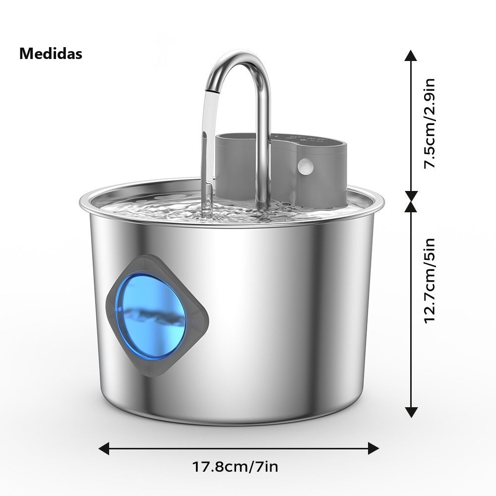 Stainless steel automatic cat water fountain