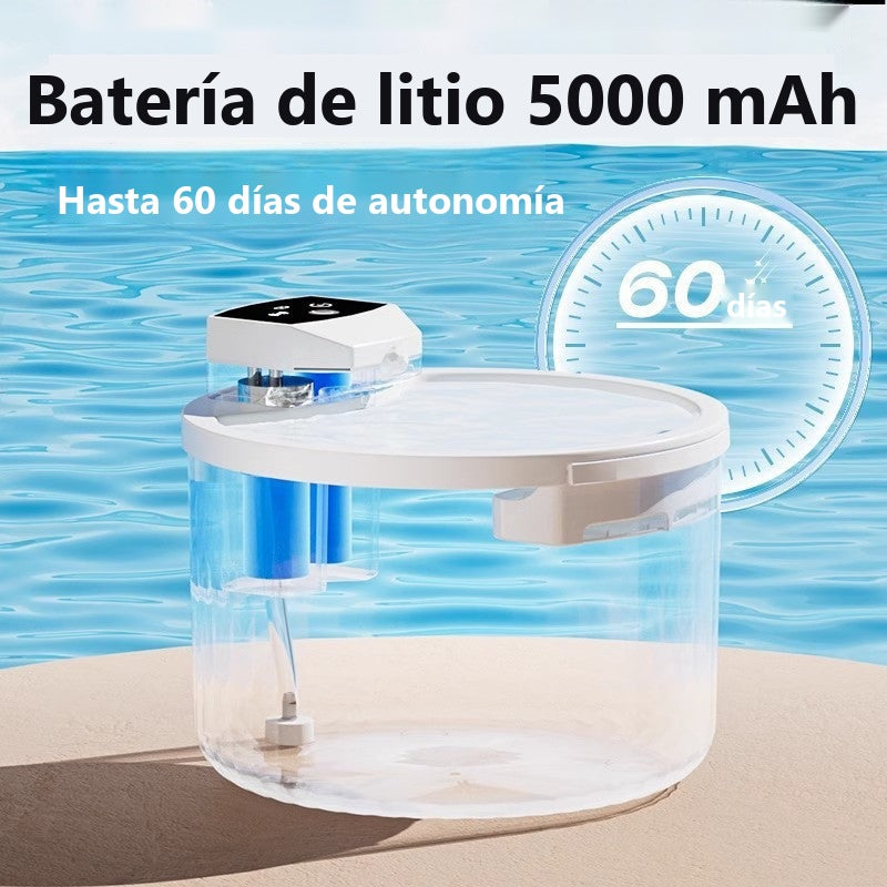 Wireless cat water fountain with sensor