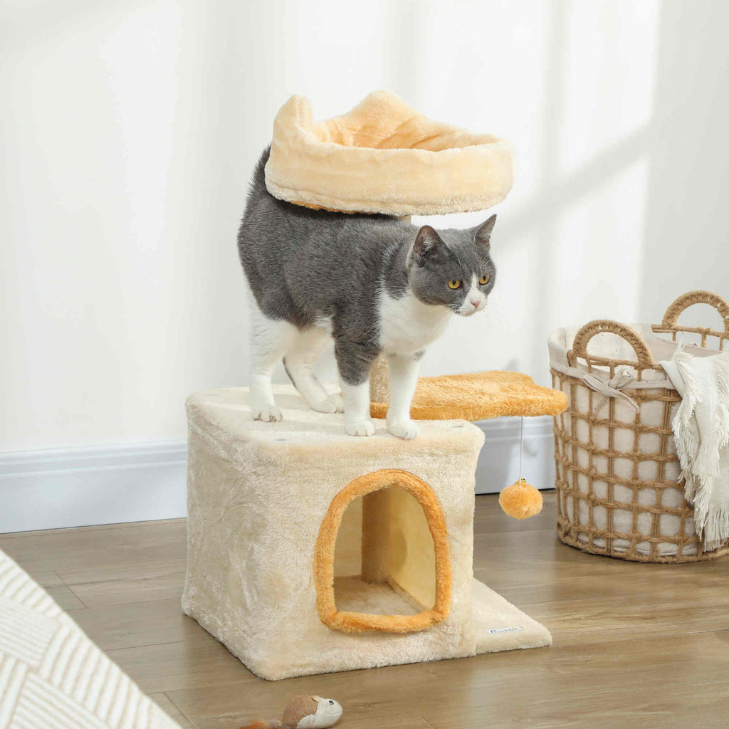 Árbol rascador para gatos de 72 cm con refugio