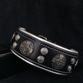 Collar Bestia Hektor de cuero acolchado para perros grandes, de M · cuello 42,5–52,5 cm a XXL · cuello 65–75 cm