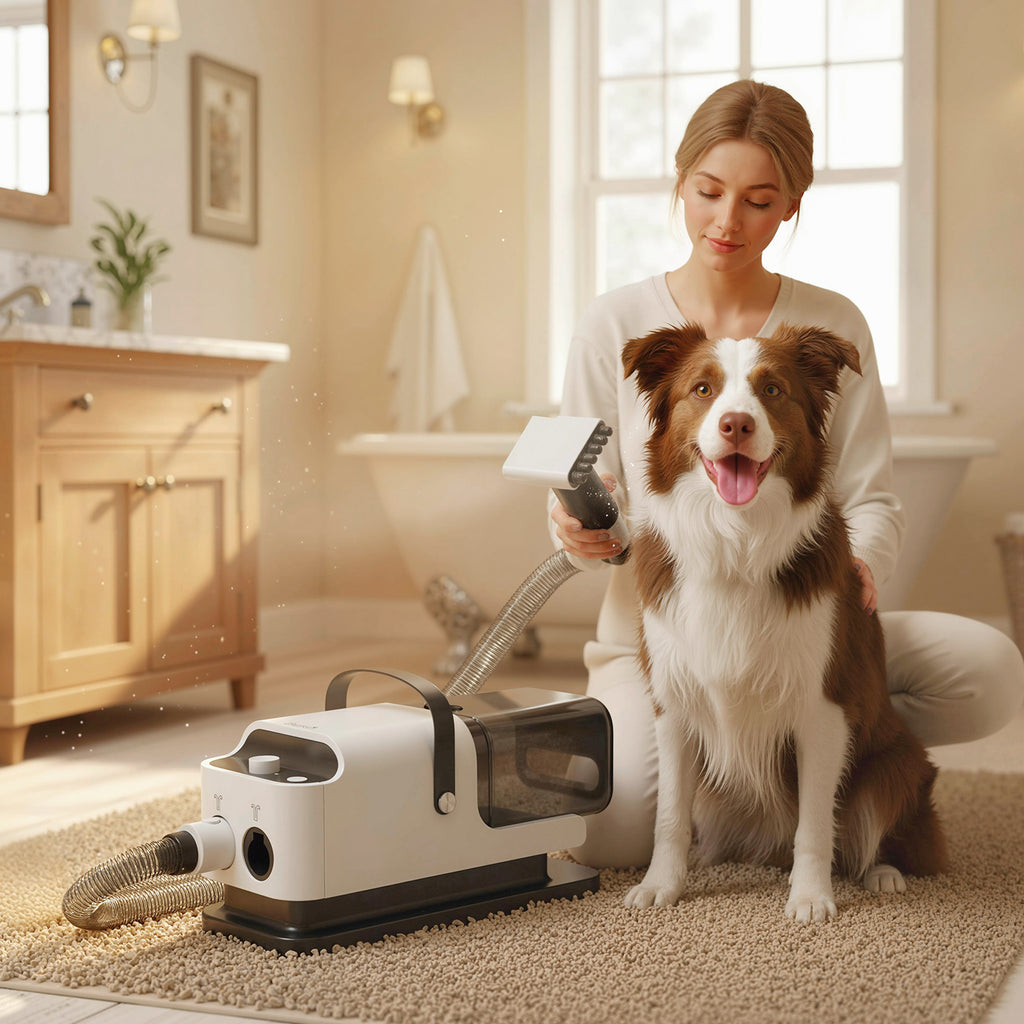 Kit 5 en 1 de aseo para perros con aspirador y secador