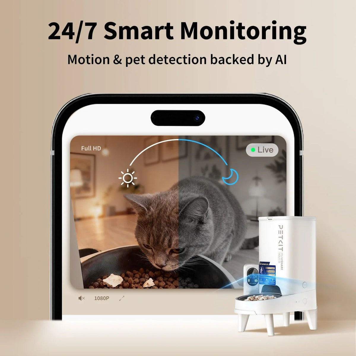 PETKIT YumShare Solo 2 · Comedero automático con cámara y reconocimiento facial, foto 4 de 6