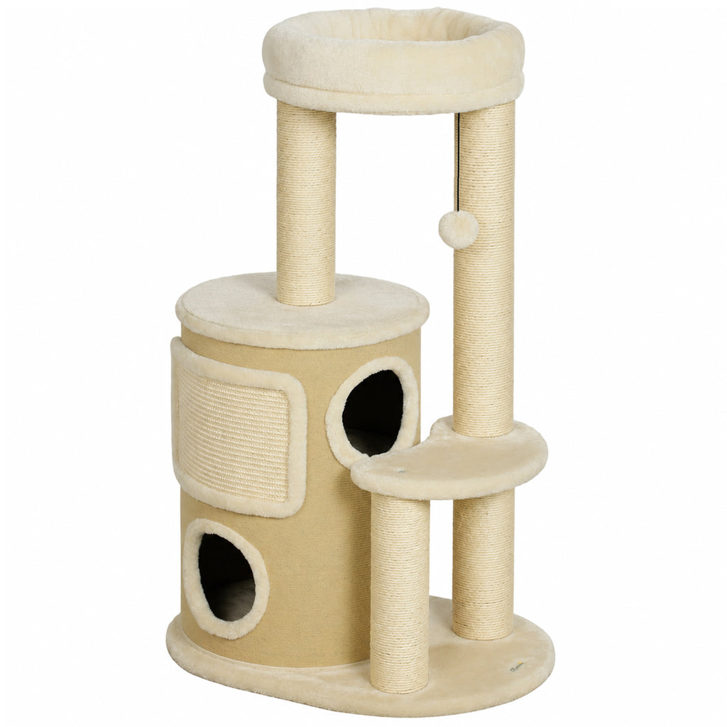 Árbol rascador para gatos de 4 niveles con dos nichos