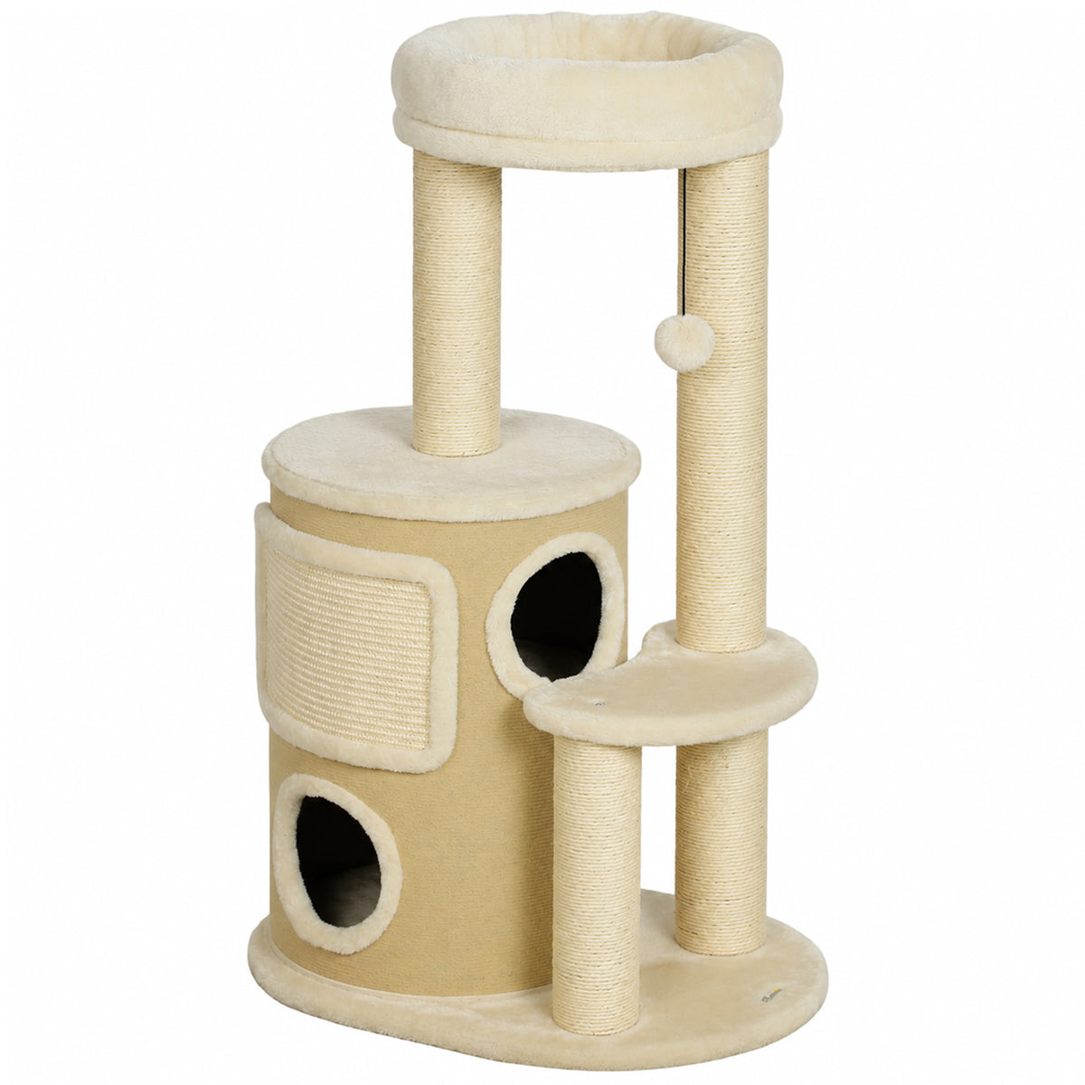 Árbol rascador para gatos de 4 niveles con dos nichos