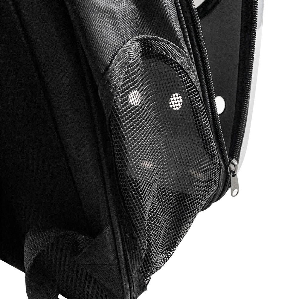 Mochila transportín para gatos y perros pequeños, plateada, foto 5 de 5