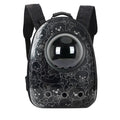 Mochila transportín para gatos y perros pequeños, negra con osito