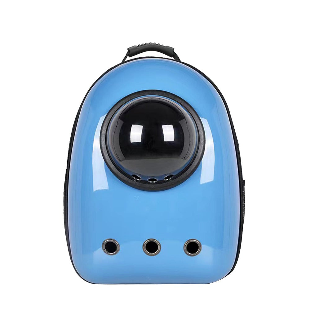 Mochila transportín para gatos y perros pequeños, azul, foto 2 de 3