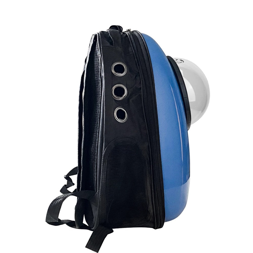 Mochila transportín para gatos y perros pequeños, azul, foto 3 de 3