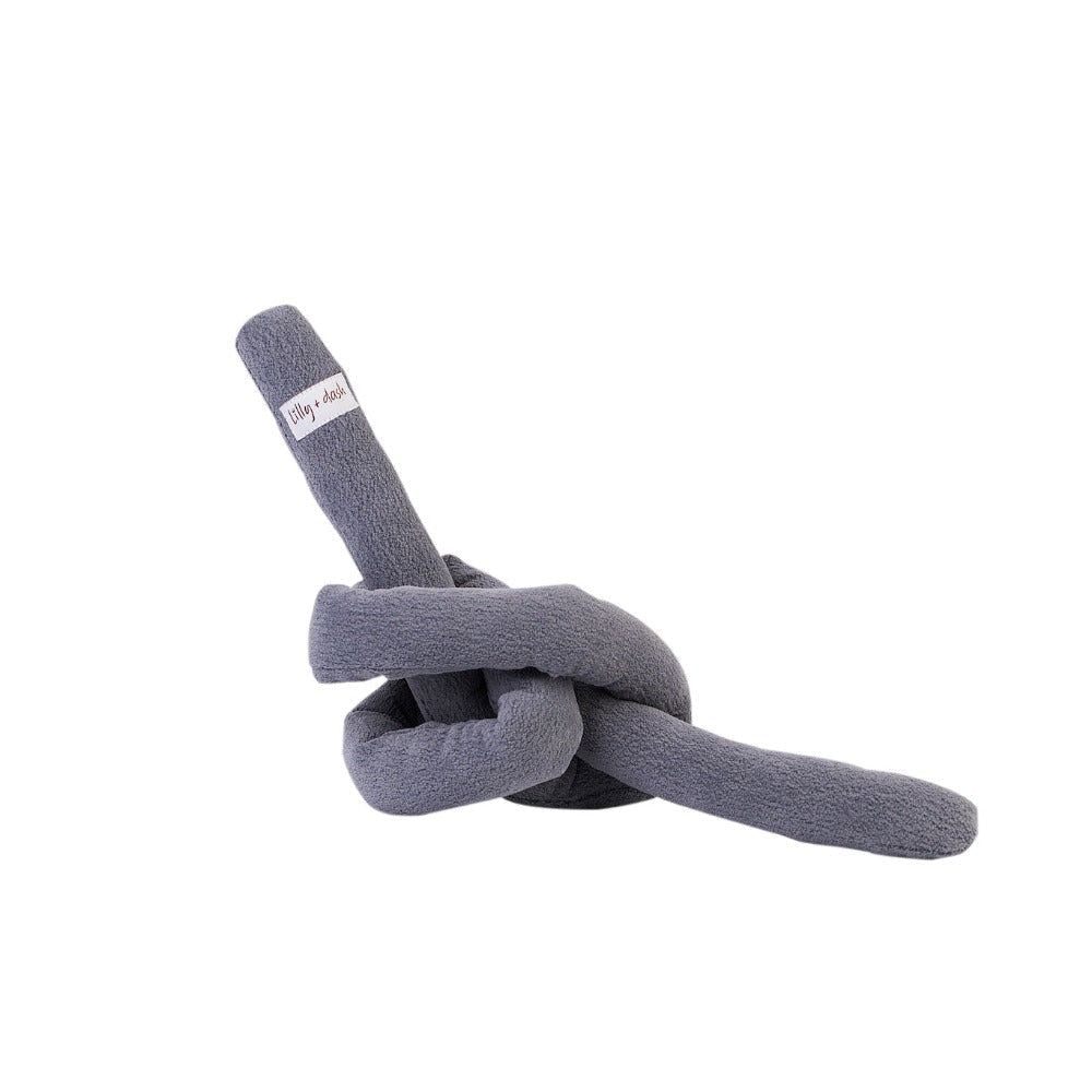 Juguete de nudo de algodón para perros – Gris antracita