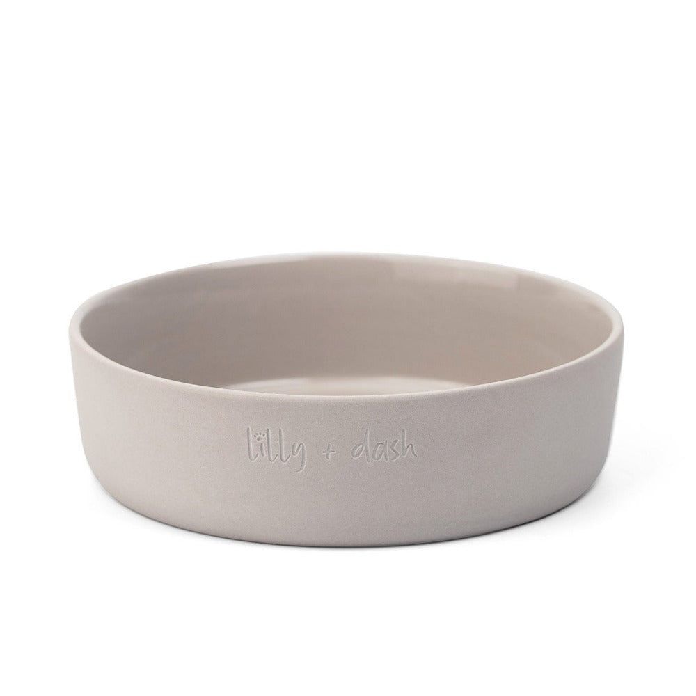 Cuenco minimalista de cerámica para mascotas – Gris pizarra