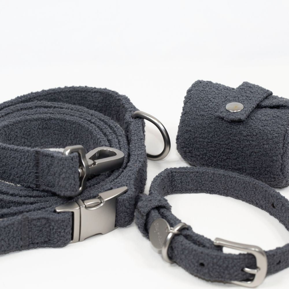 Collar de poliéster bouclé para perros con placa identificativa, foto 8 de 9