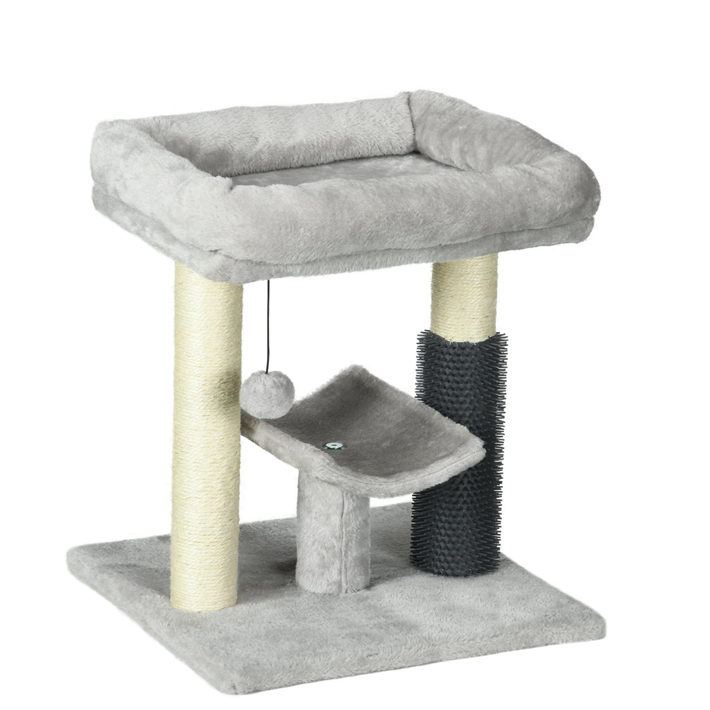 Árbol rascador para gatos gris de 48 cm