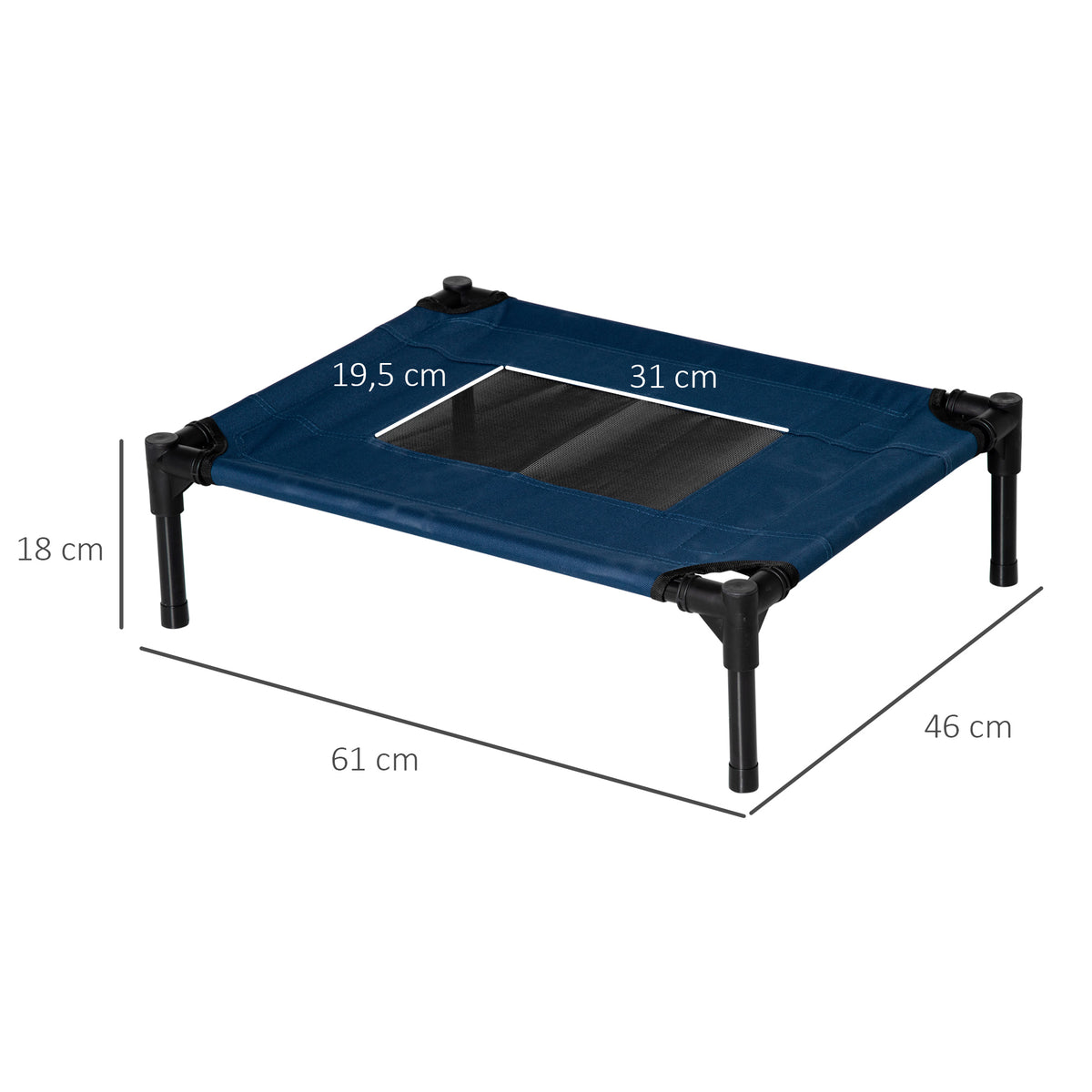 Cama elevada para perros y gatos 61 x 46 cm