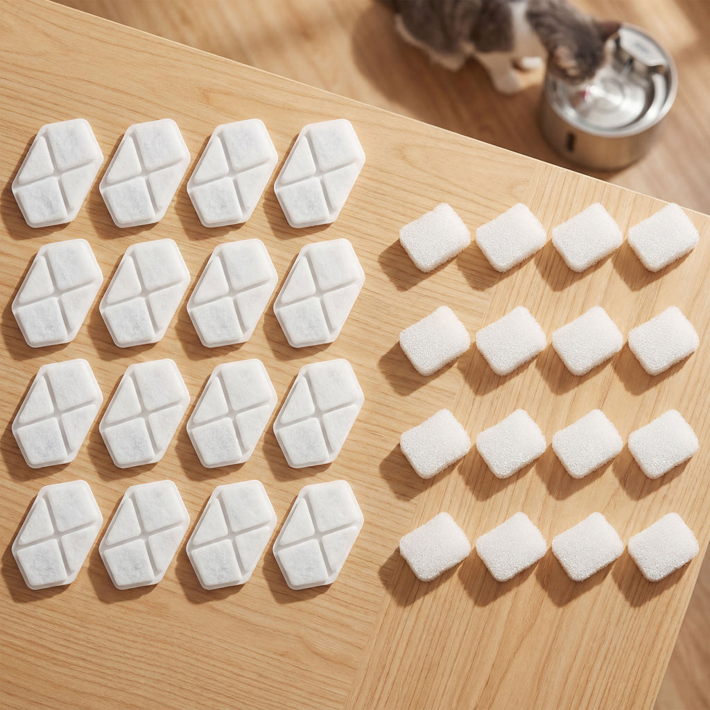 Pack de 16 filtros triples para fuentes de agua de mascotas
