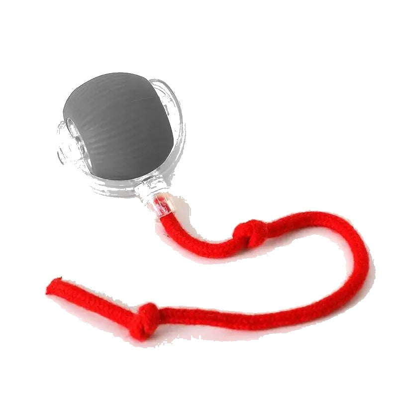 Pelota interactiva automática para gatos en color gris