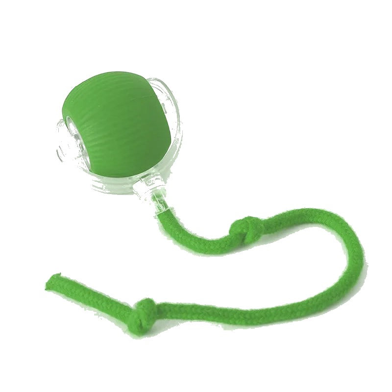 Pelota interactiva automática para gatos en color verde