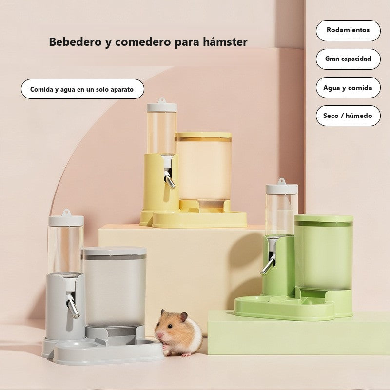 Comedero y bebedero 2 en 1 para hámster