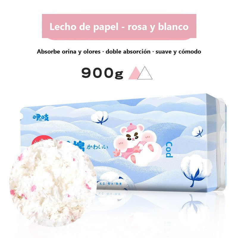 Lecho de papel absorbente para hámster