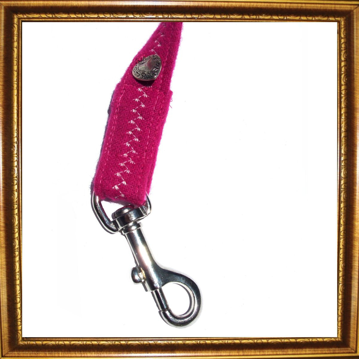 Correa artesanal Valentine Heart para perros