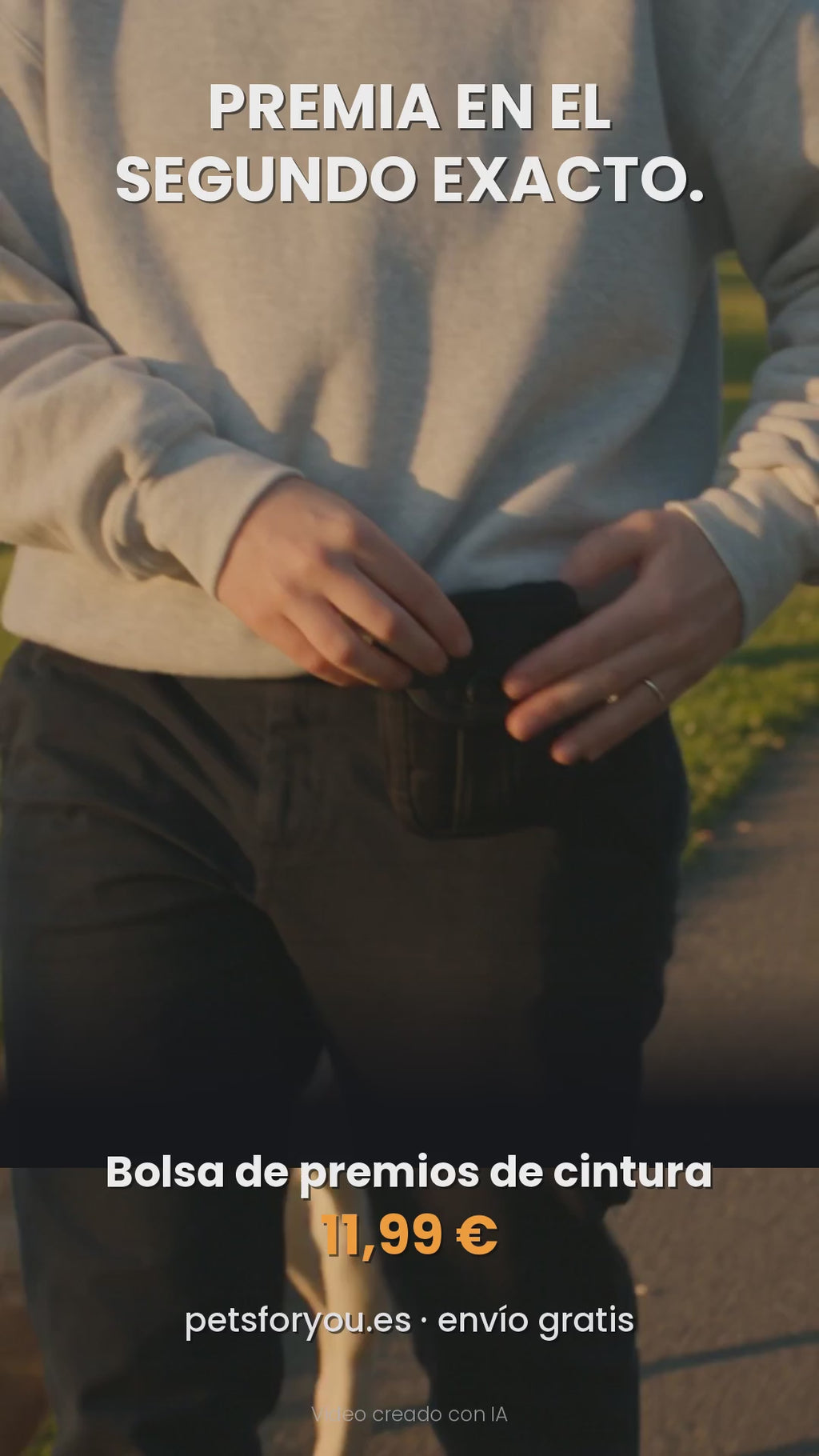 Bolsa de premios para adiestramiento de perros, vídeo del producto