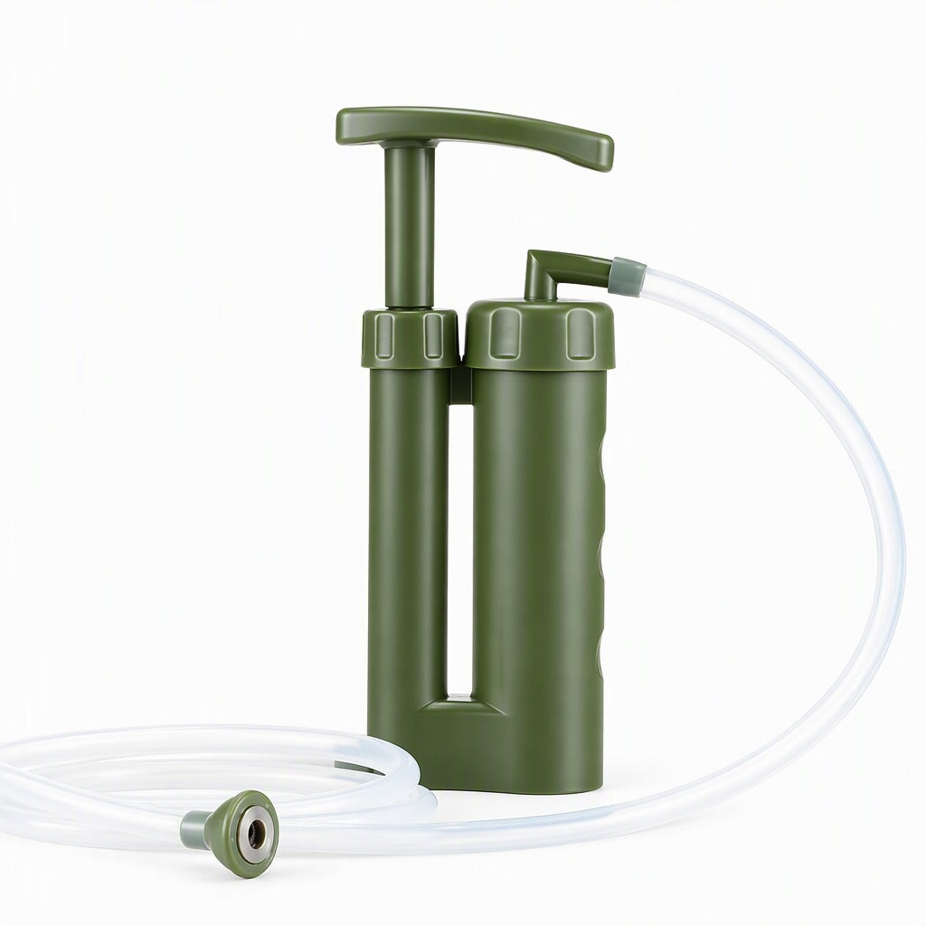 Purificador de agua portátil con bomba y tubo