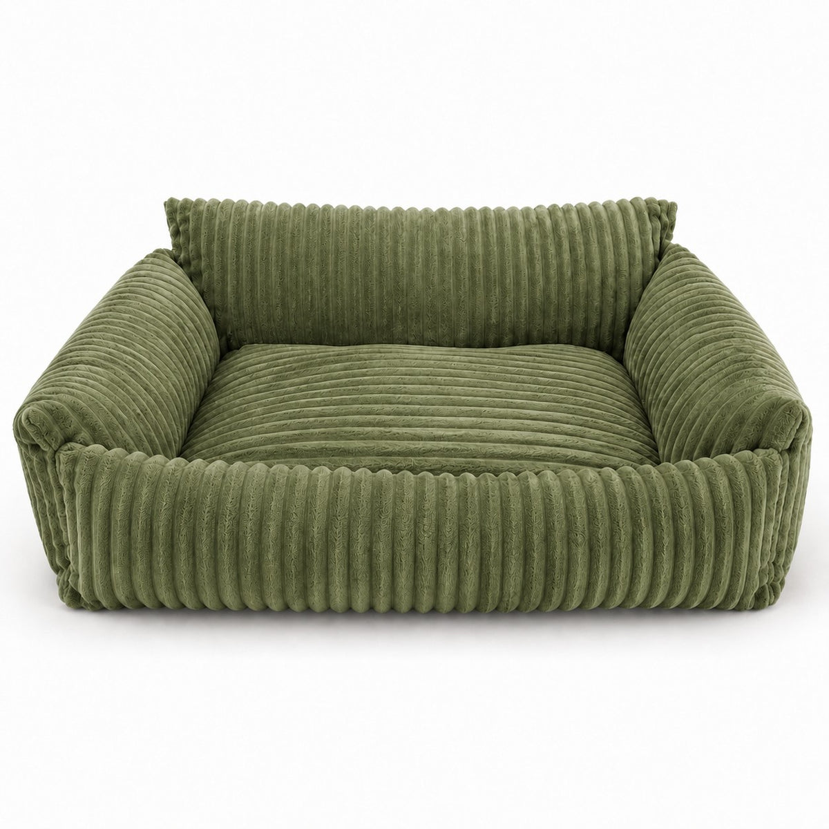 Lodie Corduroy Dog Sofa with Removable Cover – Green, S