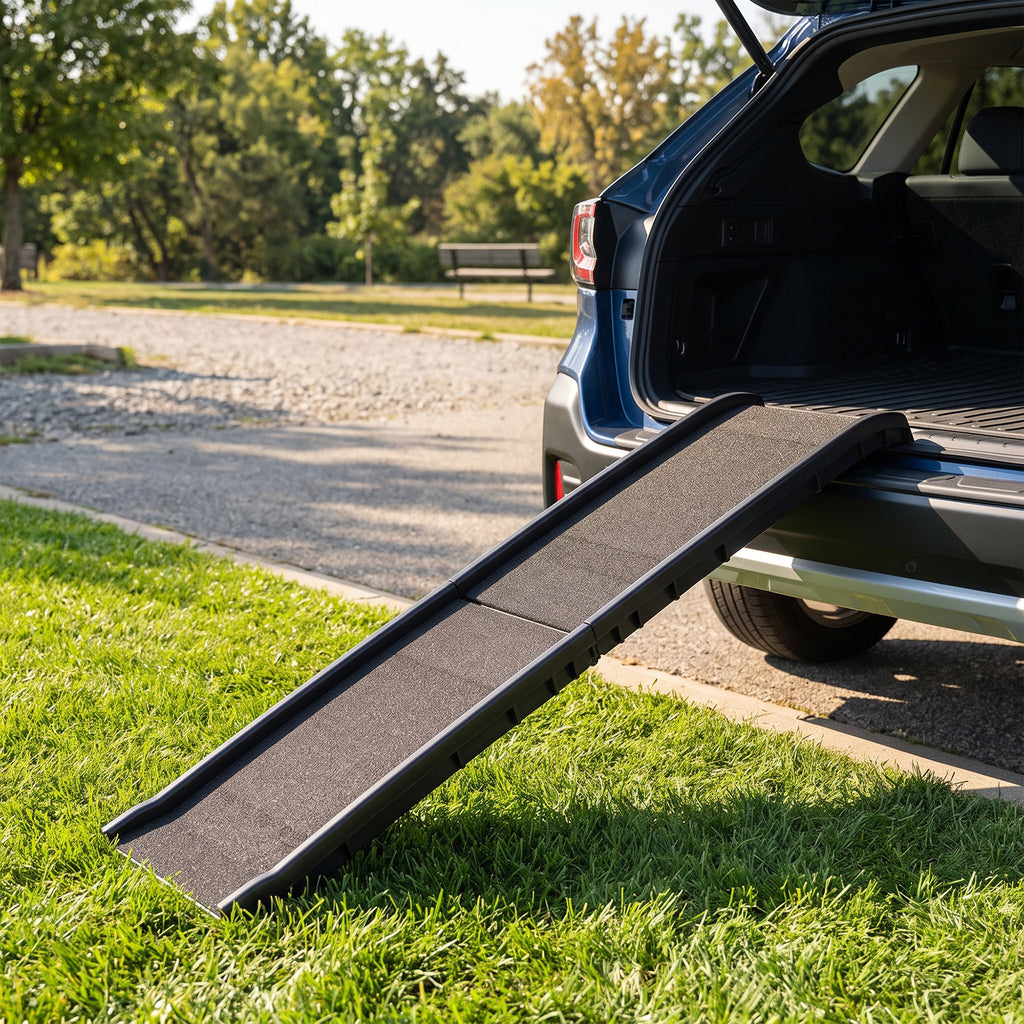 Rampa plegable antideslizante para perros de 155 cm