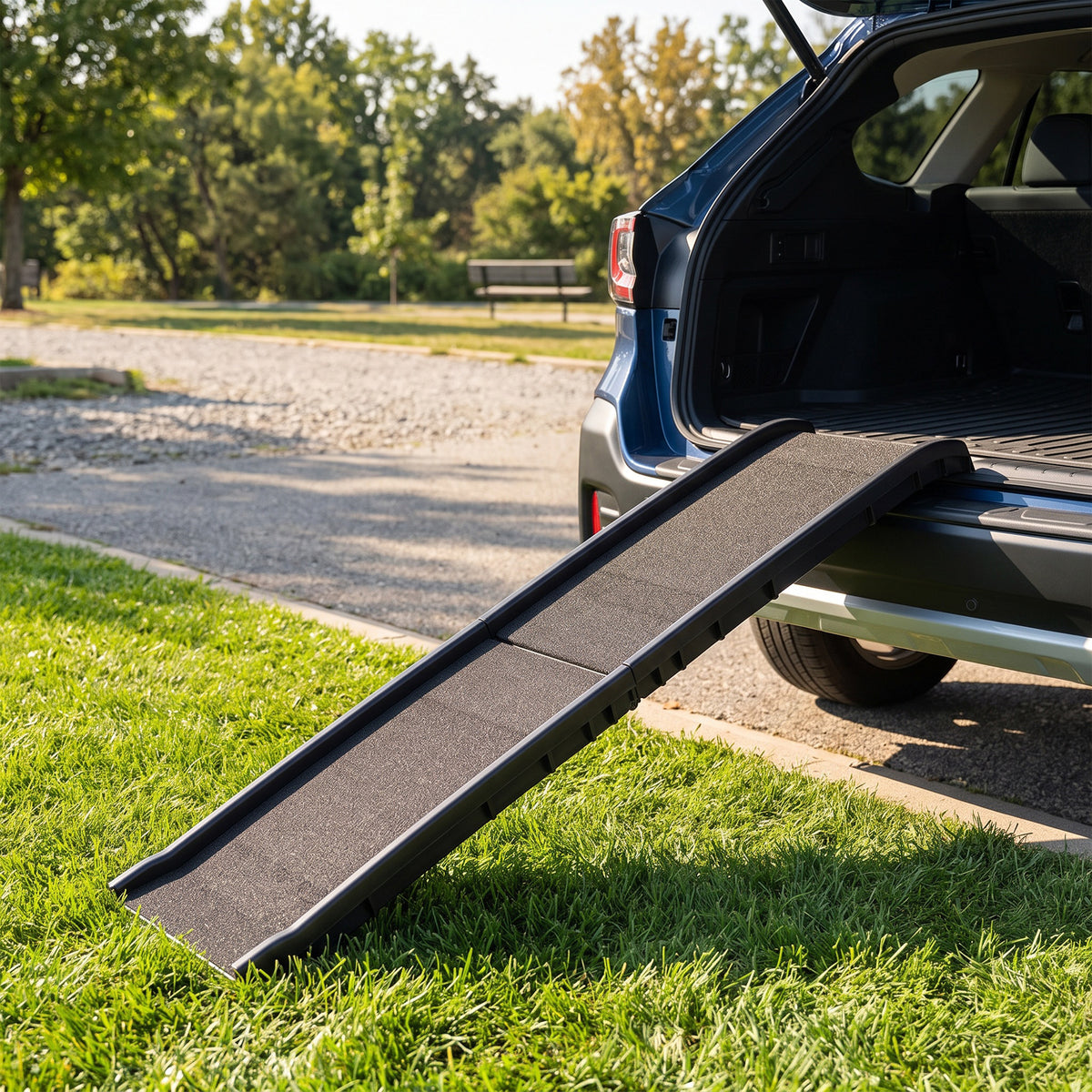 Rampa plegable antideslizante para perros de 155 cm