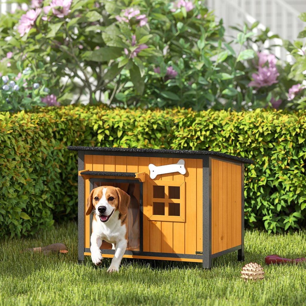 Caseta exterior para perros con techo y suelo extraíbles