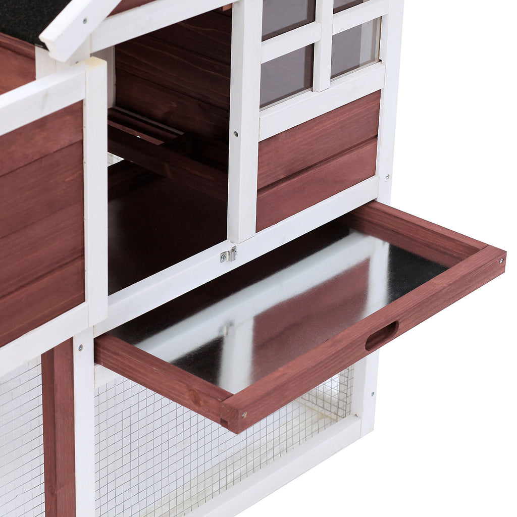 Conejera de exterior de madera con caseta y corral
