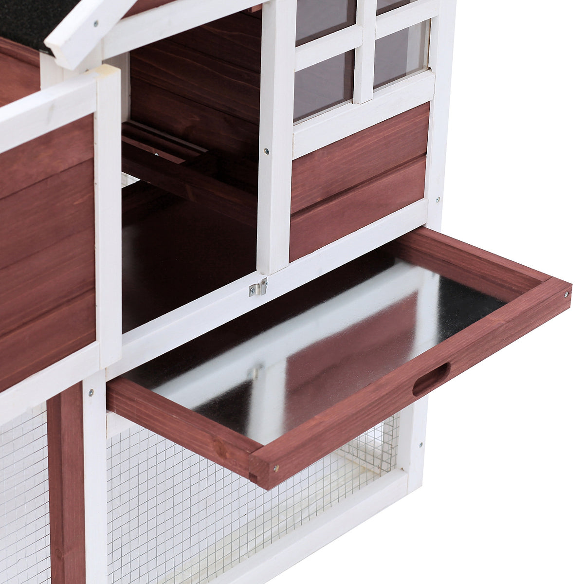 Conejera de exterior de madera con caseta y corral