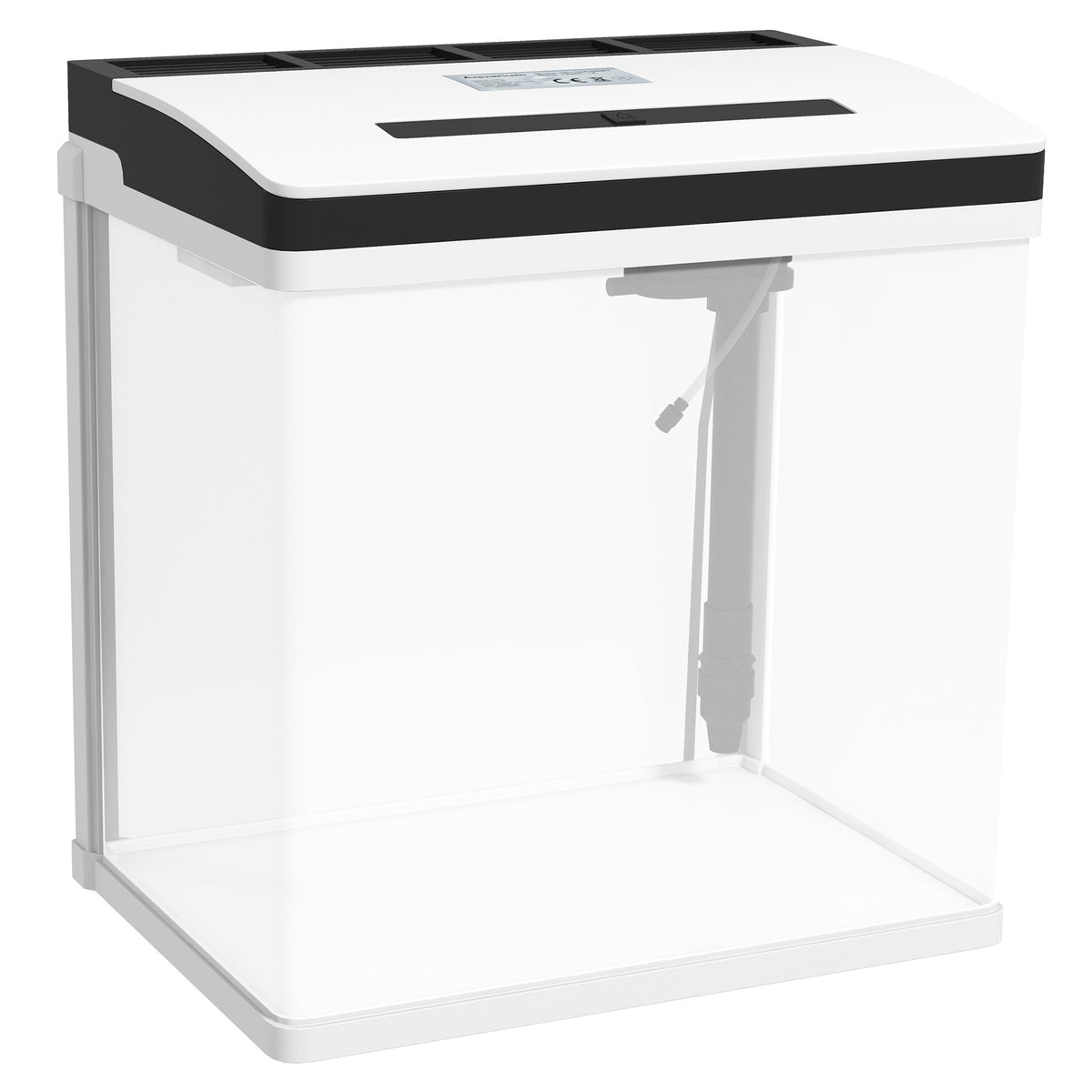 Acuario de vidrio de 28 litros con filtro y luz LED