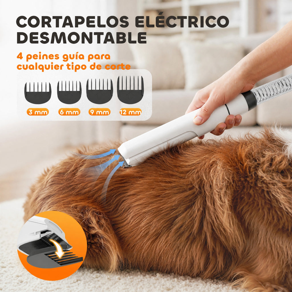 Kit 5 en 1 de aseo para perros con aspirador y secador