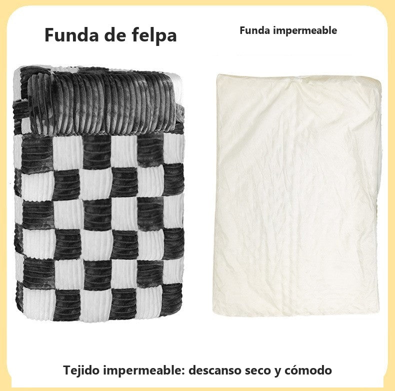 Cama ortopédica de felpa para perros y gatos