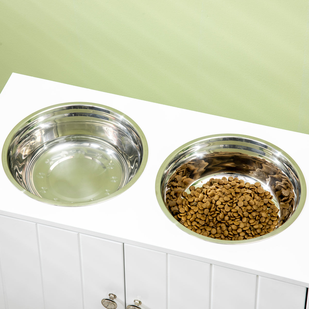 Comedero elevado para perros con 2 cuencos de acero inoxidable