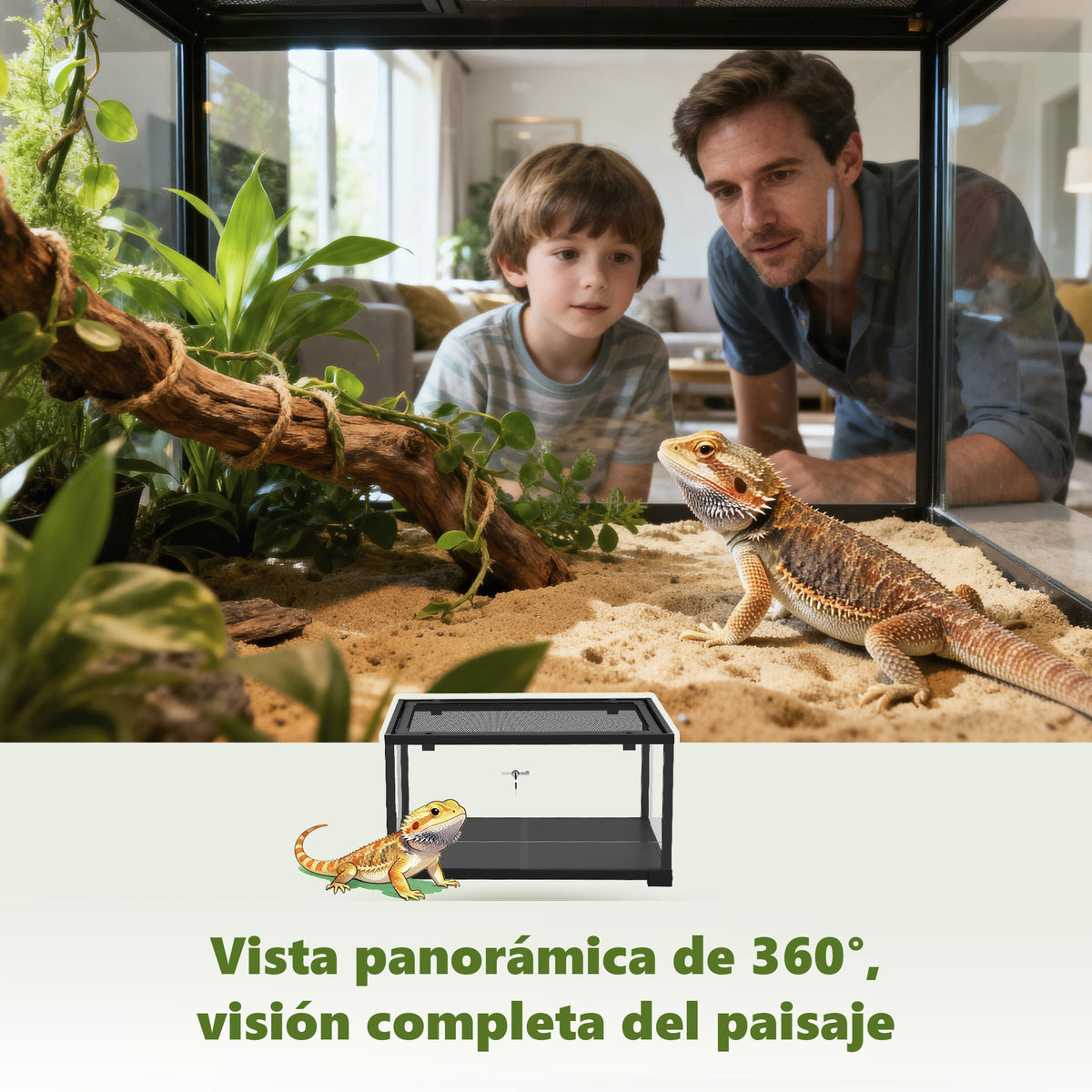 Terrario de cristal de 86 L