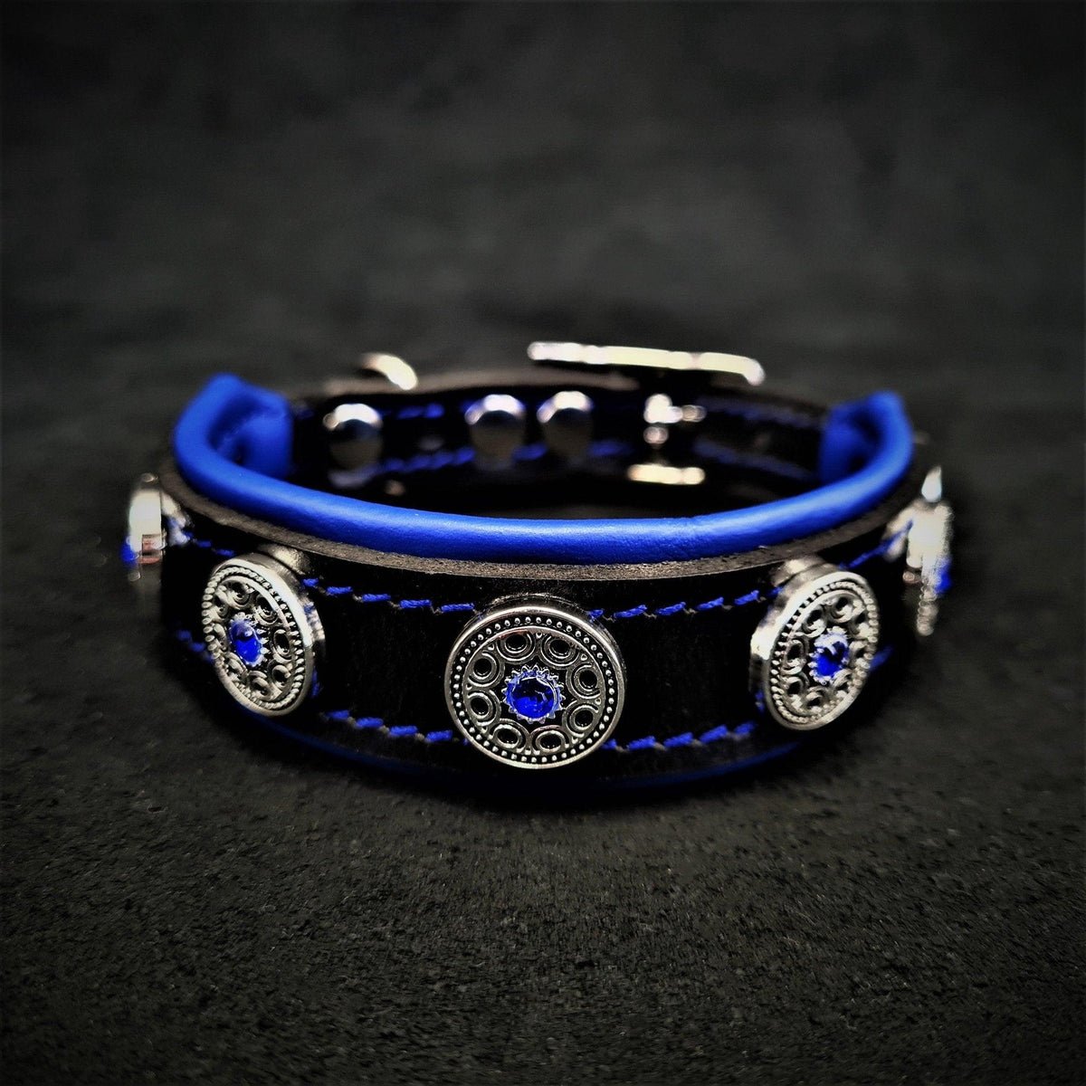 Bestia Bijou, collar de cuero para cachorros y perros pequeños