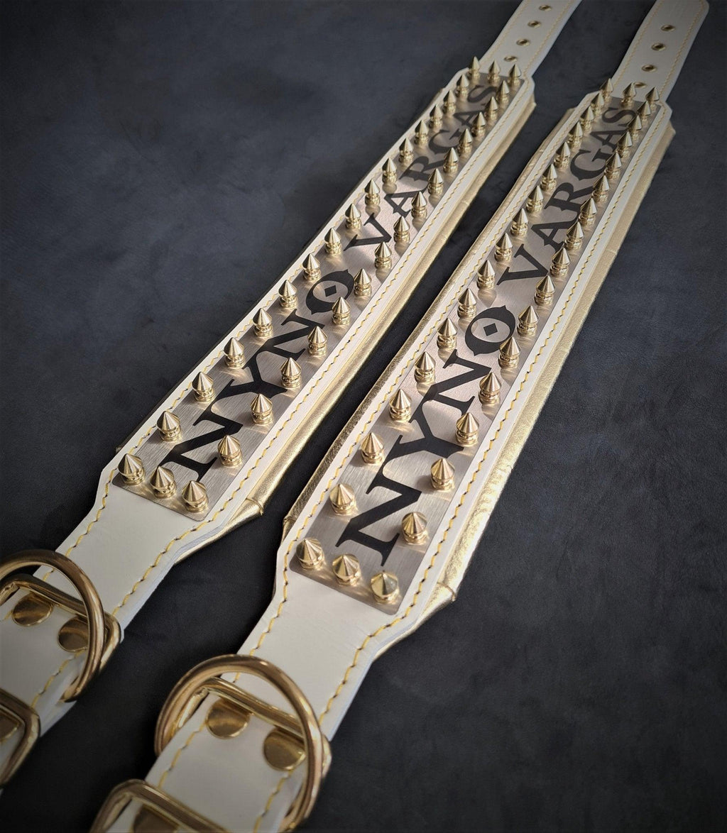 Collar Bestia Metal blanco y dorado personalizable, foto 4 de 5
