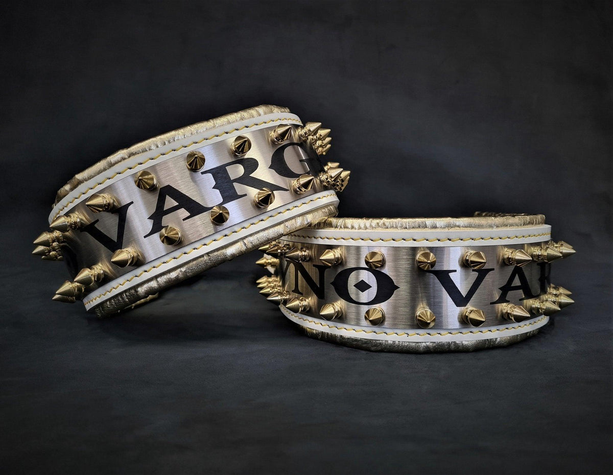 Collar Bestia Metal blanco y dorado personalizable, foto 5 de 5