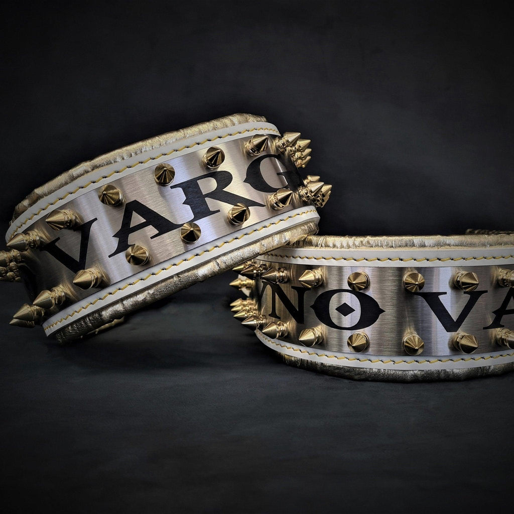 Collar Bestia Metal blanco y dorado personalizable, foto 3 de 5