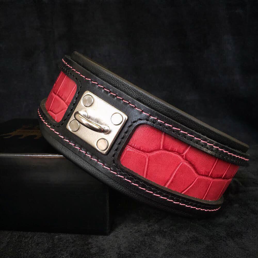 Collar Bestia Reptile de cuero con estampado para perros, de M · cuello 42,5–50 cm a XXL · cuello 65–75 cm