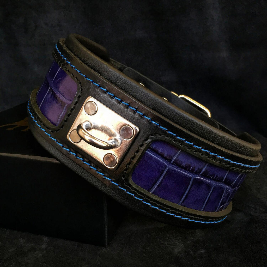 Collar Bestia Reptile de cuero con estampado para perros, foto 3 de 5
