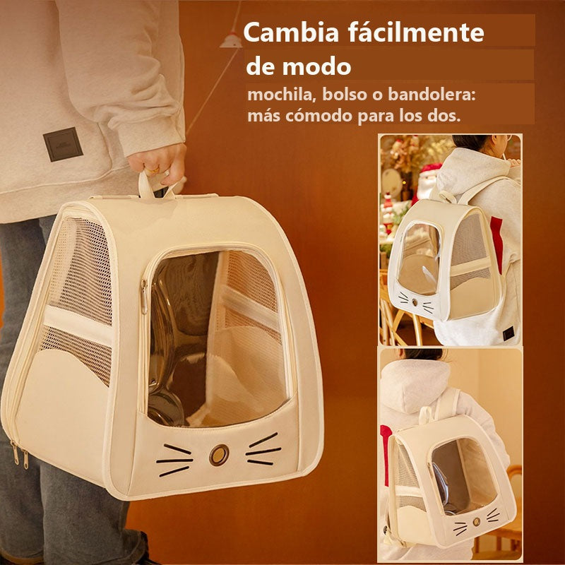 Breathable carrier backpack for dogs and cats