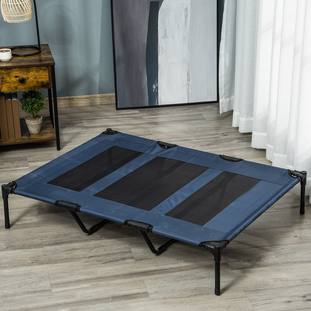 Cama elevada XXL transpirable para perros grandes, 122 x 92 cm