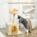 Árbol rascador para gatos de 72 cm con refugio