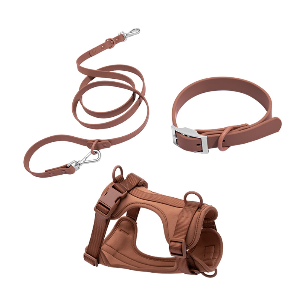 Fur & Whiskers set de paseo para perros – Mocha
