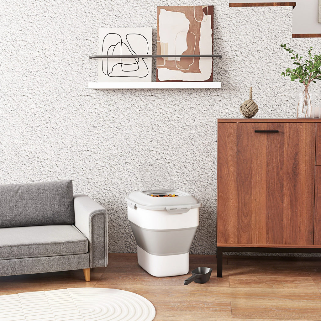 Contenedor plegable hermético para comida de mascotas 25 L