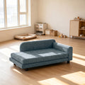 Sofá cama de terciopelo para perros hasta 35 kg, 101 x 66 cm, gris