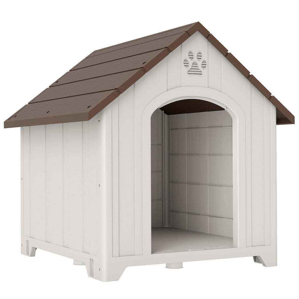 Caseta de plástico para perros grandes hasta 30 kg, 88x79x89 cm